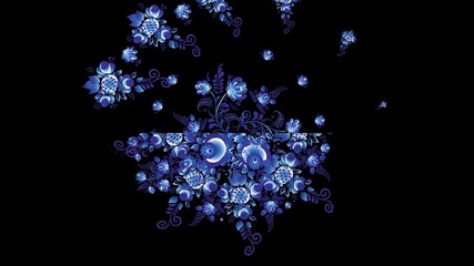 Poster - Abstract animation with hand drawn geometric kaleidoscope pattern