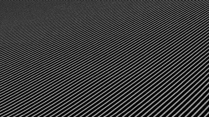 Poster - Black and white abstract waves on white background - surface made of lines, horizontal movement - seamless loop. Tissue curved lines. Lines abstract background
