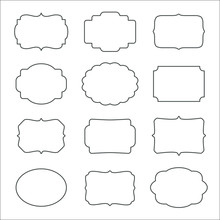Vector Set Of Frames Isolated On White Background