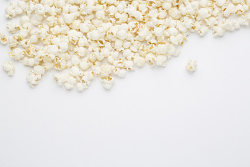 Wall Mural - Popcorn border isolated on white