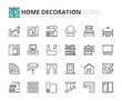 © spiral media - Outline icons about home decoration