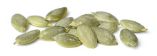 Raw Pumpkin Seeds Isolated On White