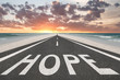 © Jay Koppelman - Hope text on highway inspirational concept