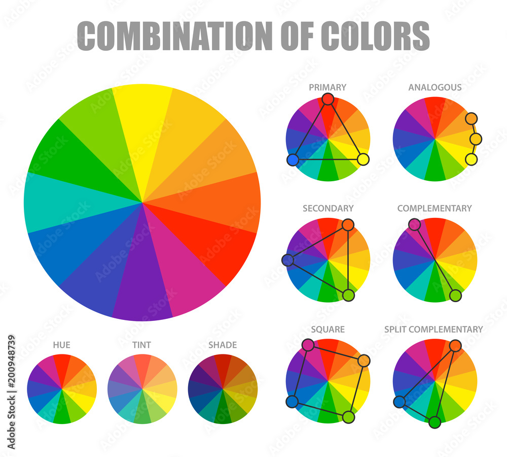 Color Combination Scheme Poster Stock Vector | Adobe Stock