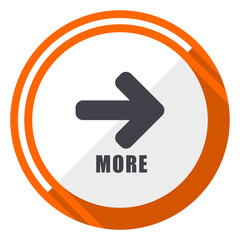 Poster - More flat design orange round vector icon in eps 10