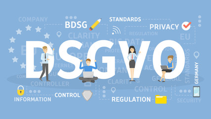 Poster - dsgvo concept illustration.
