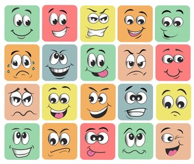 Wall Mural - emotion set. emoji set. vector illustration