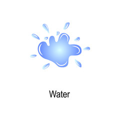 Poster - splashing water icon. Element of colored splash illustration. Premium quality graphic design icon. Signs and symbols collection icon for websites, web design, mobile app