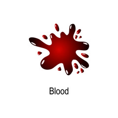 Poster - pool of blood icon. Element of colored splash illustration. Premium quality graphic design icon. Signs and symbols collection icon for websites, web design, mobile app