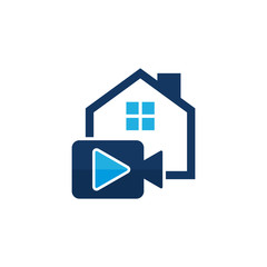 Sticker - Video House Logo Icon Design