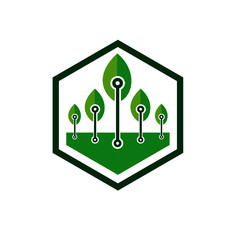 Sticker - eco tech logo