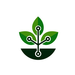 Sticker - eco tech logo