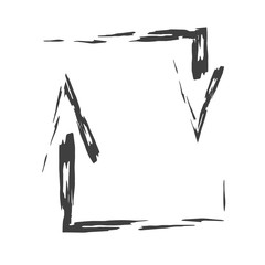 Creative vector arrows. Monochrome sketch easy to edit.