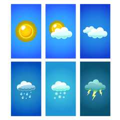 set of weather symbols