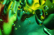 © Sergej - Oil bubbles in an aqueous medium on the border with a glass surface. Abstract Screen Saver.