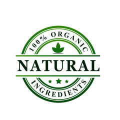 Poster - 100% organic stamp logo