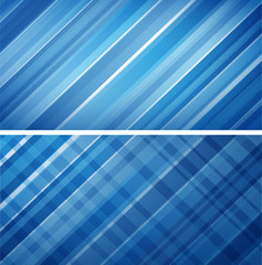 Wall Mural - two blue striped backgrounds concept