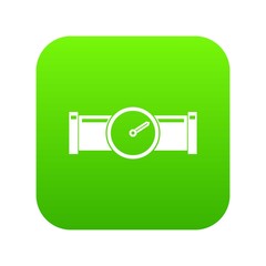 Poster - Instrument measures the pressure in the pipe icon digital green for any design isolated on white vector illustration