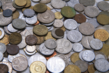 european old coins money background