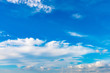 Blue sky background with tiny clouds on season summer.