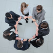 © ASDF - concept of partnership. business people standing in a circle.