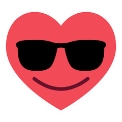 Poster - Herz Emoji cool - Sonnenbrille