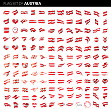 Austria Flag, Vector Illustration