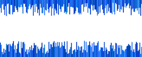 Poster - Modern banner background template design - horizontal vector graphic from vertical lines in blue tones on white background