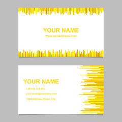 Poster - Abstract business card template design set - vector corporate card design with horizontal and vertical stripes