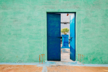 Wall Mural - Colorful house exterior in India