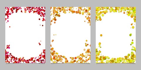 Poster - Abstract colored brochure template background set with dots - vector graphic designs