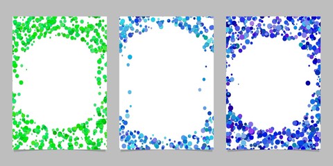 Poster - Abstract colored brochure template background set with dots - vector graphic designs