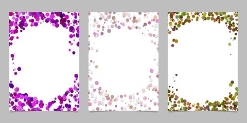 Poster - Abstract colored brochure template background set with dots - vector graphic designs