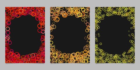 Poster - Abstract colored brochure template background set - vector graphic designs