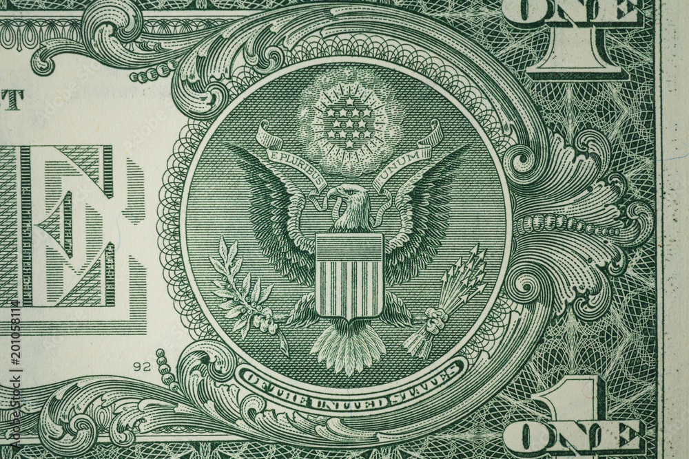 Foto Eagle of one dollar bill do Stock | Adobe Stock