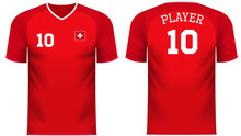 Switzerland Fan Sports Tee Shirt In Generic Country Colors