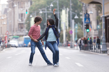 West Coast Swing dancers