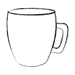 Sticker - coffee mug handle ceramic icon image vector illustration sketch