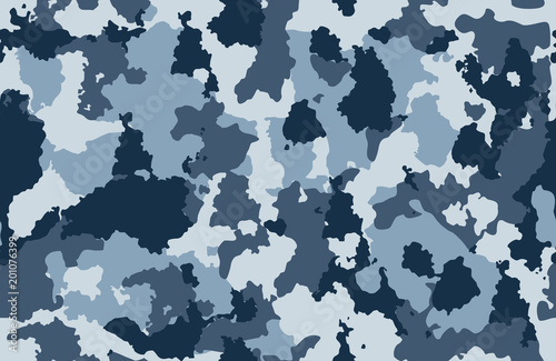 Naklejka na drzwi Klasyczny styl maskowania camo - niebieski