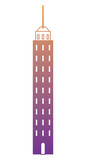 Fototapeta Big Ben - Latin American Tower icon over white background, colorful design. vector illustration