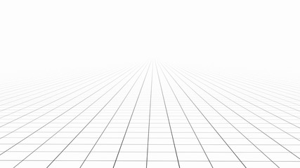 Poster - White tile flooring, texture background, 3d illustration