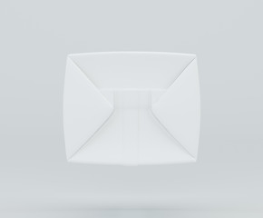 Poster - Juice box bottom view. Carton box with Mock-up. White clear empty box. 3d rendering.