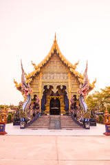 Wall Mural - Beautiful church in Rong Suea Ten temple