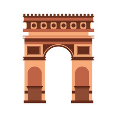 Sticker - arch of triumph france paris monument vector illustration