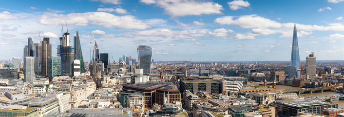 Fototapete - Panorama der neuen Skyline von London, Großbritannien