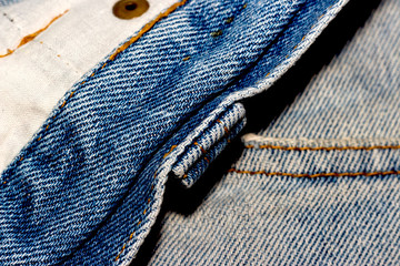 different parts of old jeans background or texture