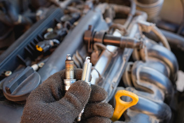 replacing spark plugs in the car