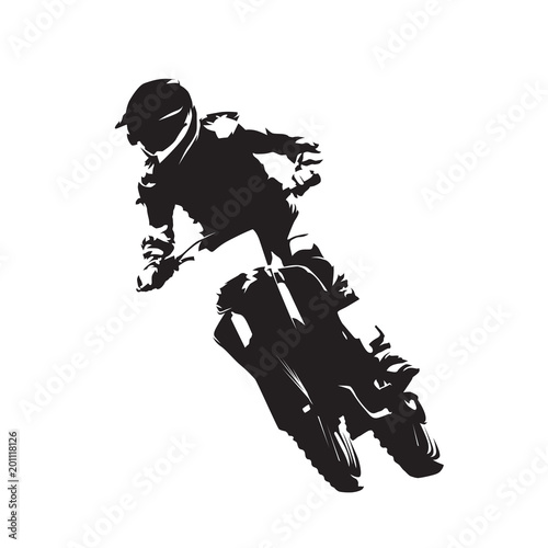 Dekoracja na wymiar  wyscigi-motocrossowe-sylwetka-wektor-na-bialym-tle-fmx