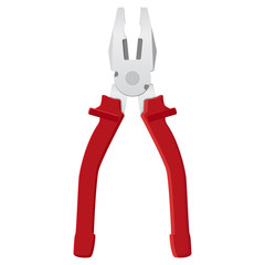 Poster - Pliers. Open pliers with red handles