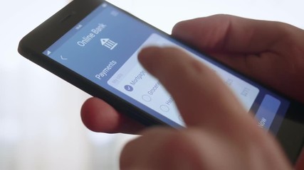 Paying bills using banking app